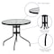 Flash Furniture 5PC Patio Set-31.5RD Glass Table, 4 Black Chairs TLH-0702303C-GG - alternate 7